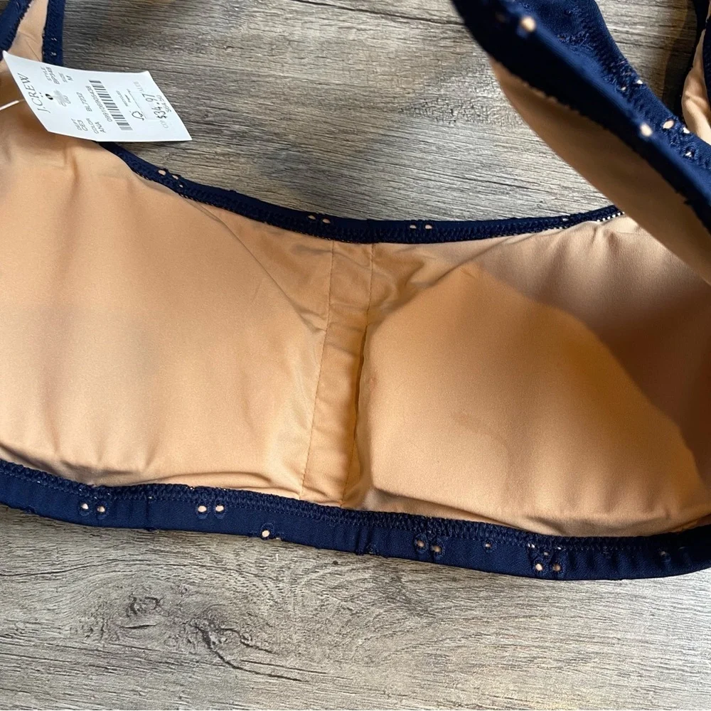NWT J Crew Eyelet scoop bikini top BP348 - Size M - Picture 7 of 11